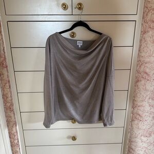 Armani Collezioni Taupe Long Sleeve Top